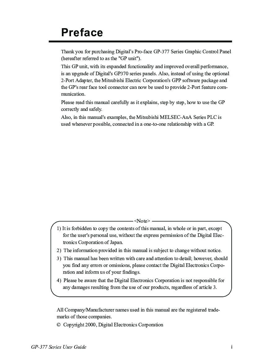 First Page Image of GP377-LG11-24V Series Users Manual.pdf